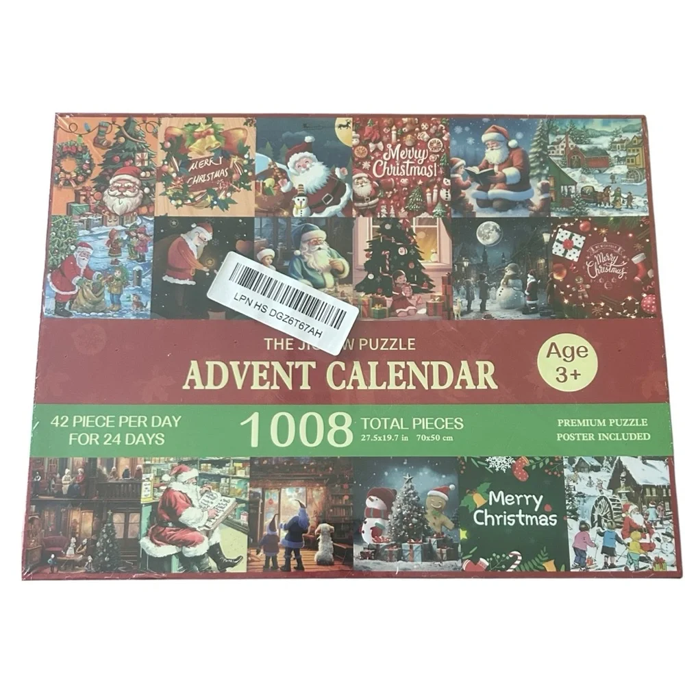 Advent Calendar Jigsaw Puzzle 1008 Pieces Christmas Holiday Age 3+‎